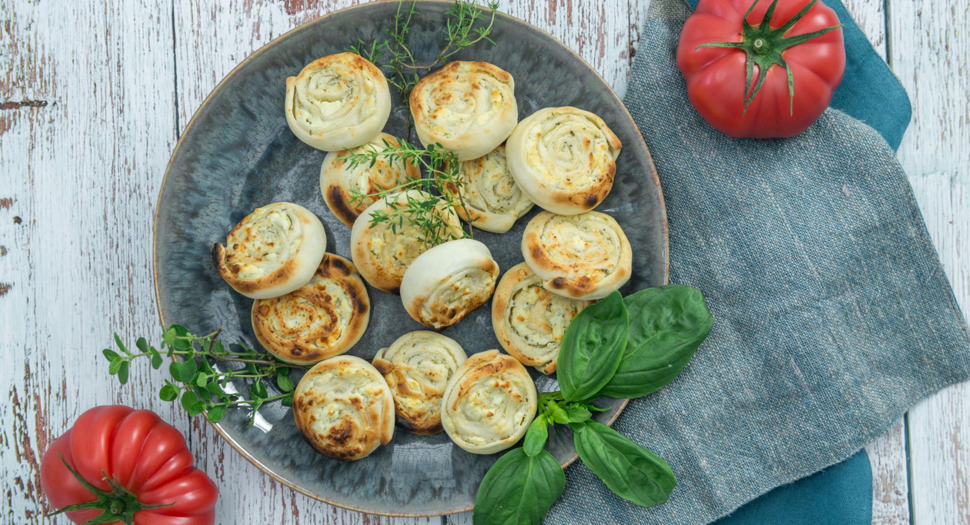 Pizzaschnecken mit Feta 