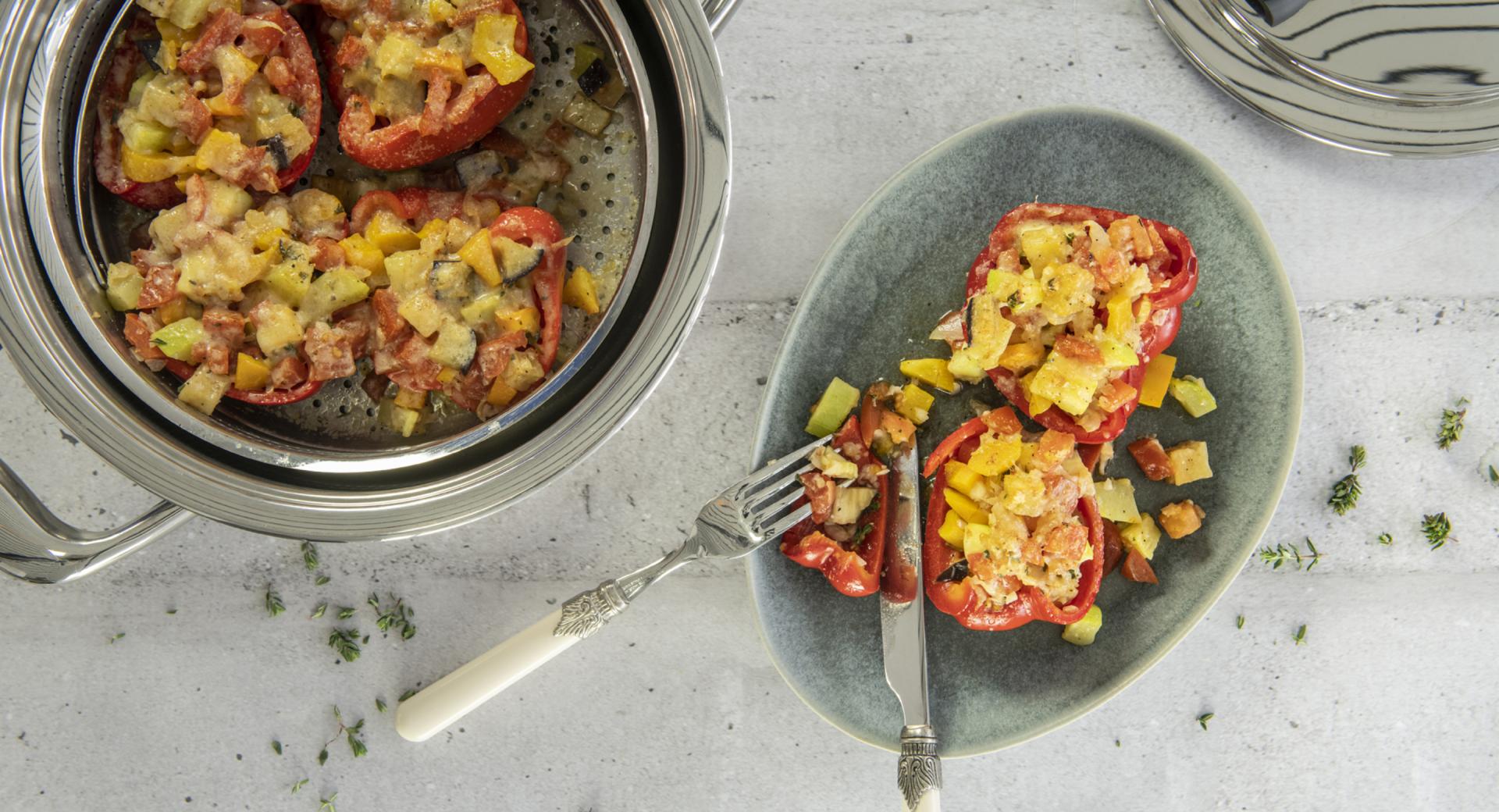 Gefüllte Paprikaschoten mit Ratatouille