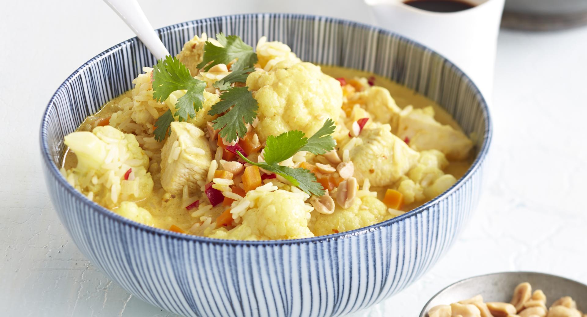 Blumenkohl-Curry mit Hähnchen