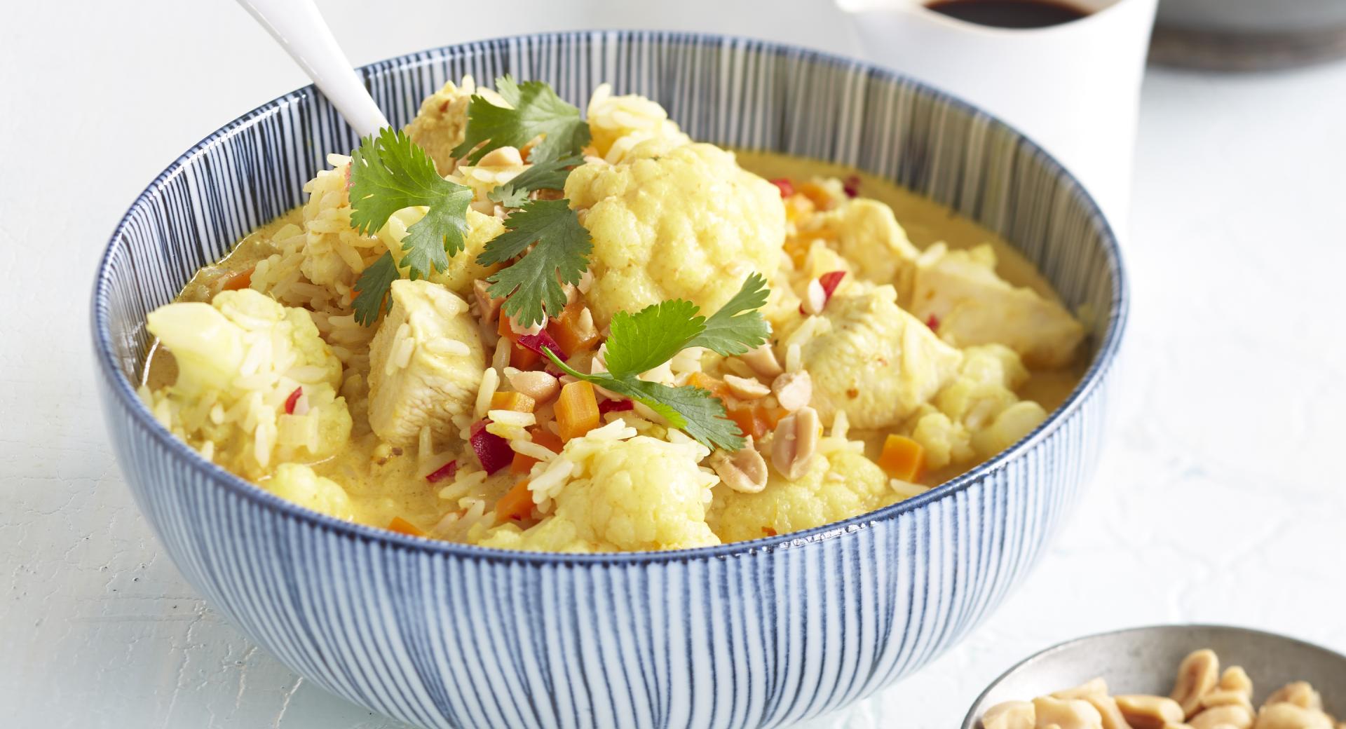 Blumenkohl-Curry mit Hähnchen