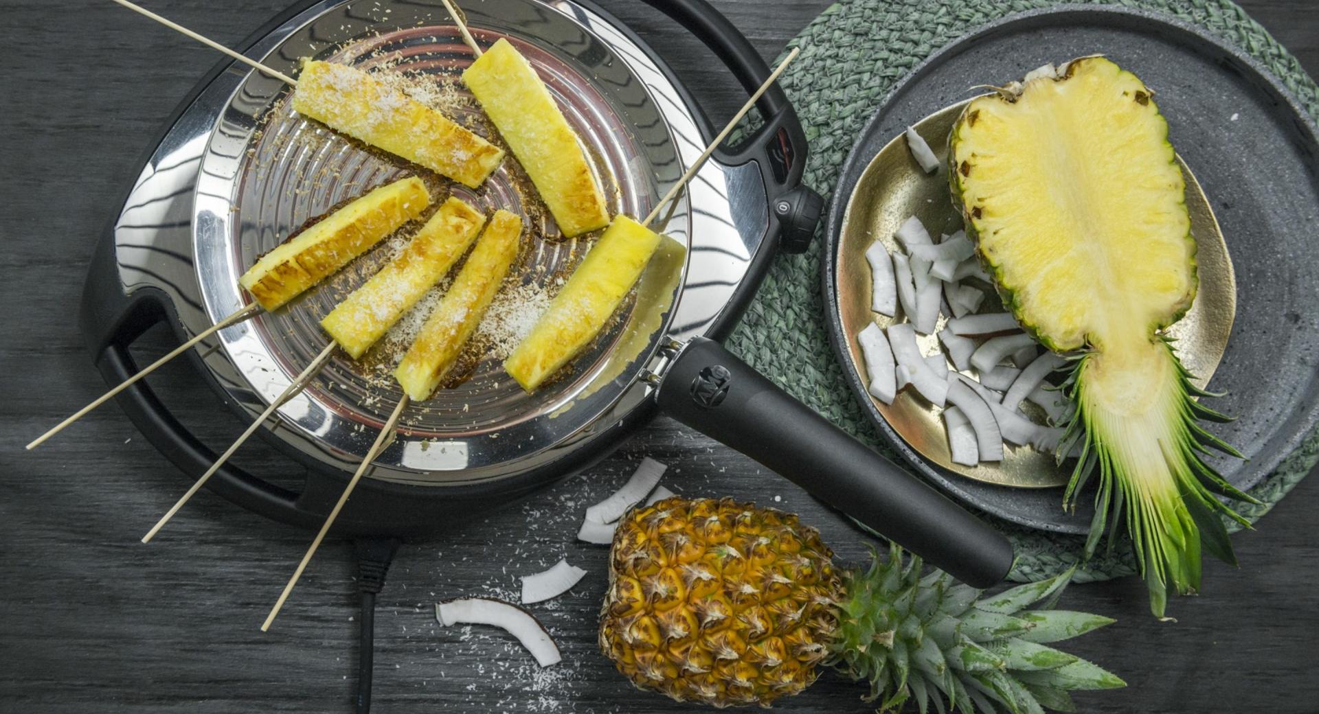 Gebratene Ananas-Spieße