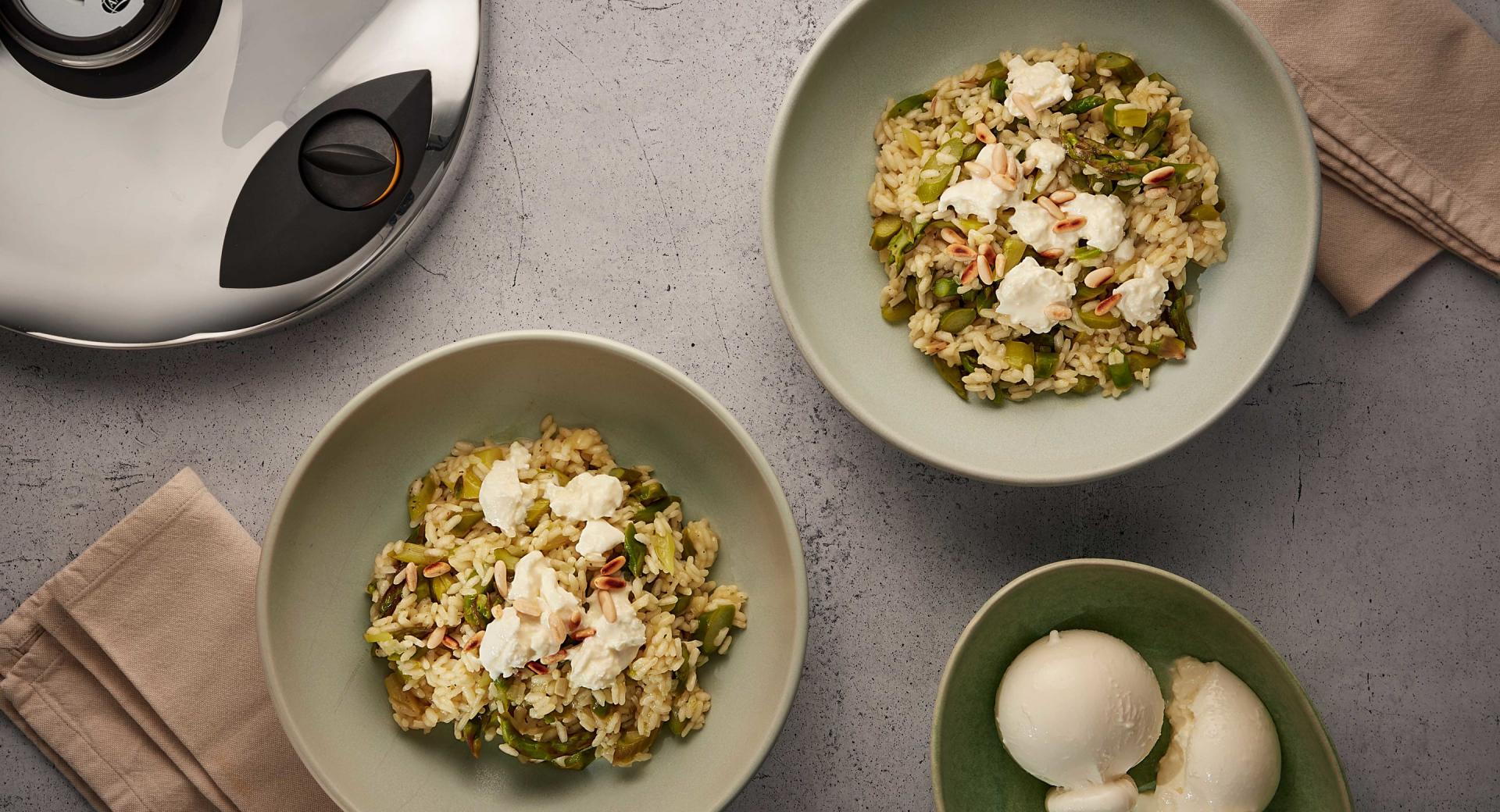 Risotto mit gebratenem Spargel