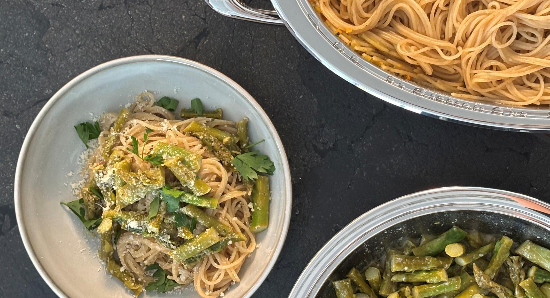 Spargel-Pasta mit Zitronenbutter