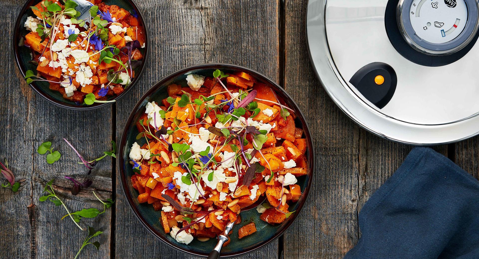 Lauwarmer Kürbissalat