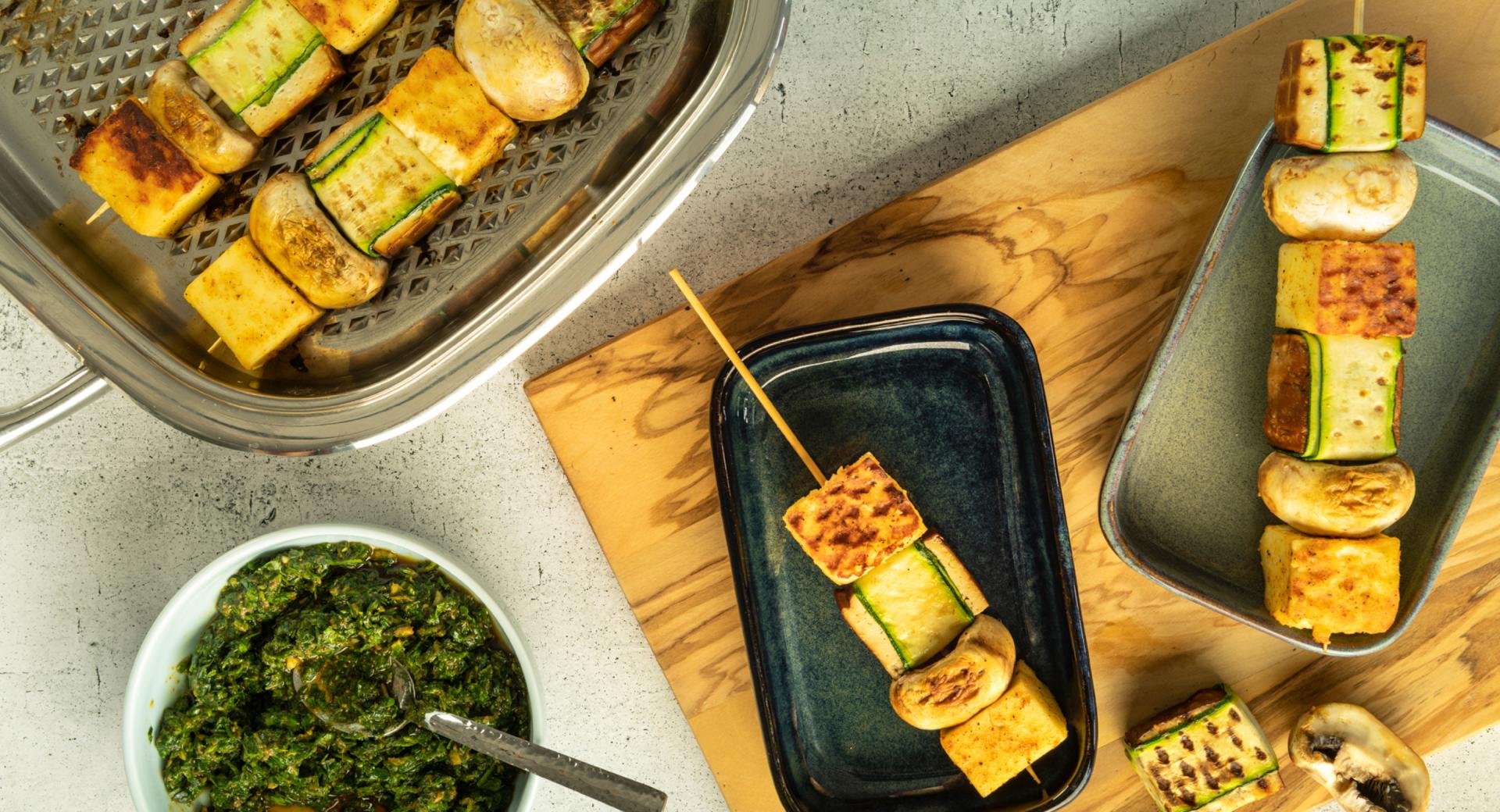 Vegetarische Grillspieße Vegetarische Grillspieße