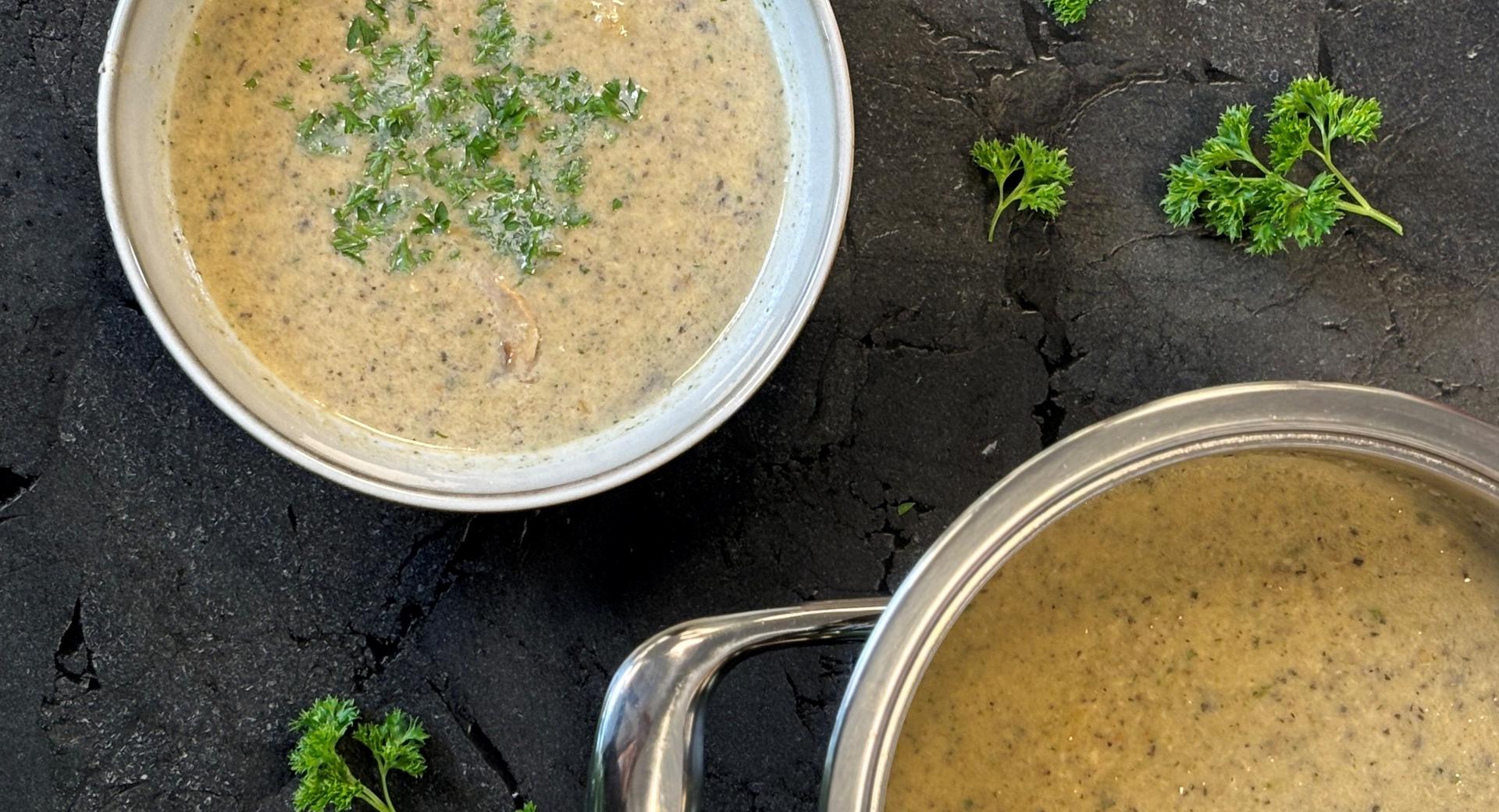Champignon-Kartoffel-Cremesuppe