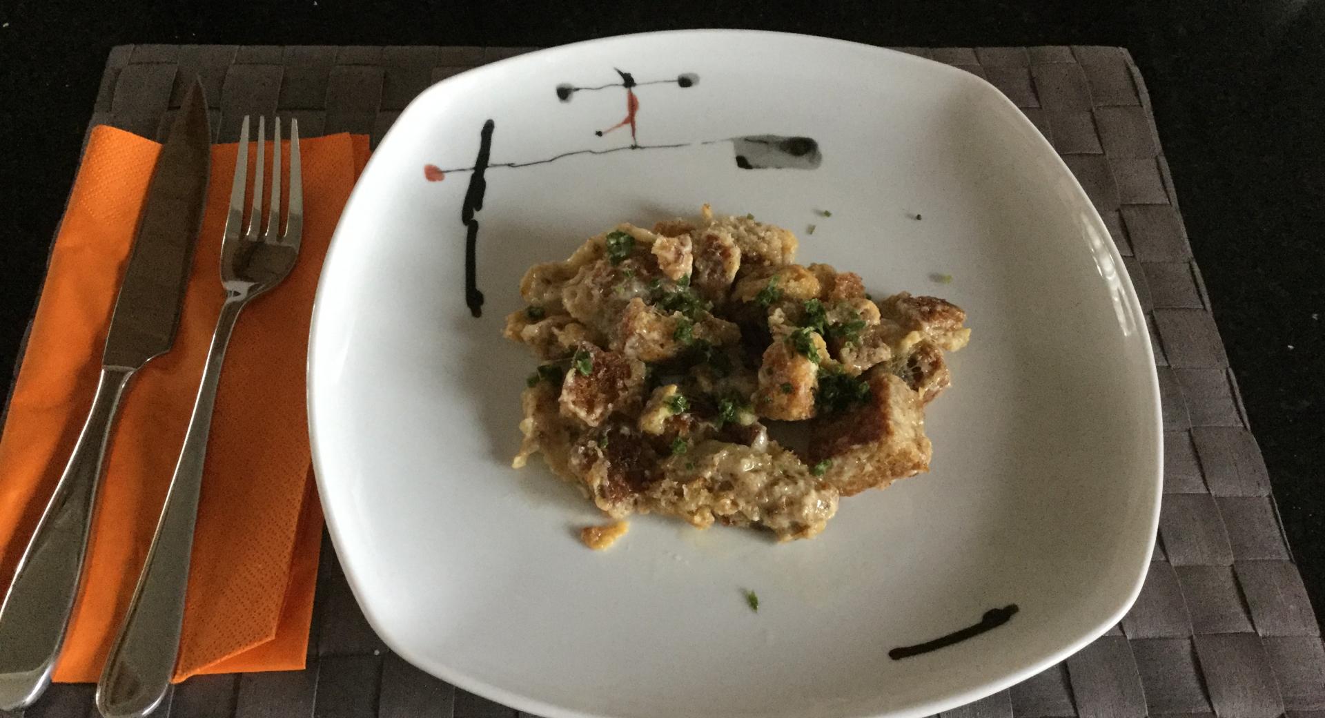 Brotwürfelchen mit Käse (Appenzeller-rezept)