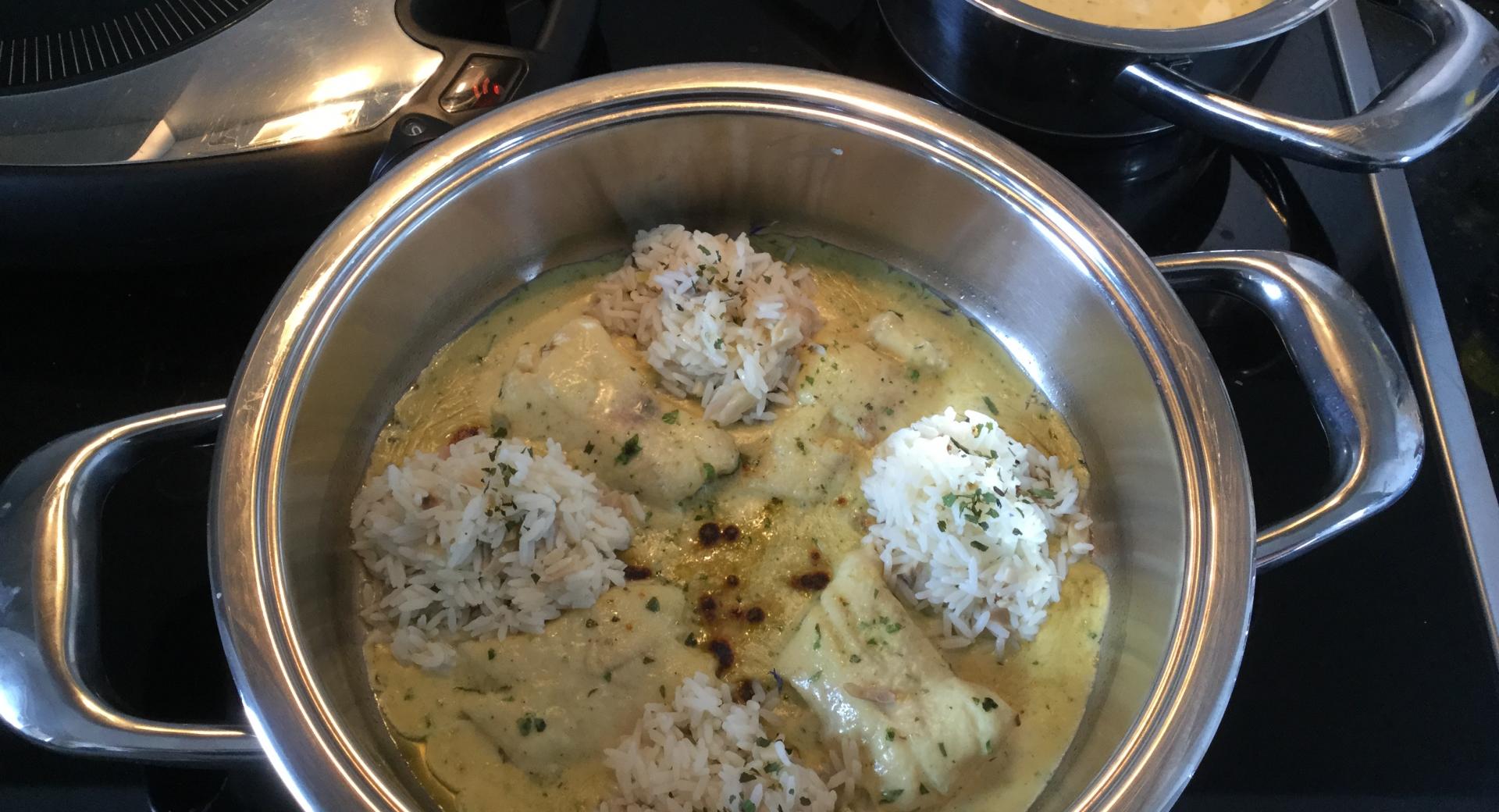 Forellenfilets in Kräutersauce sautiert