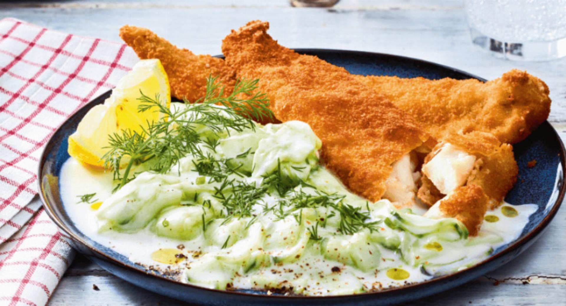 Seelachs mit Gurke
