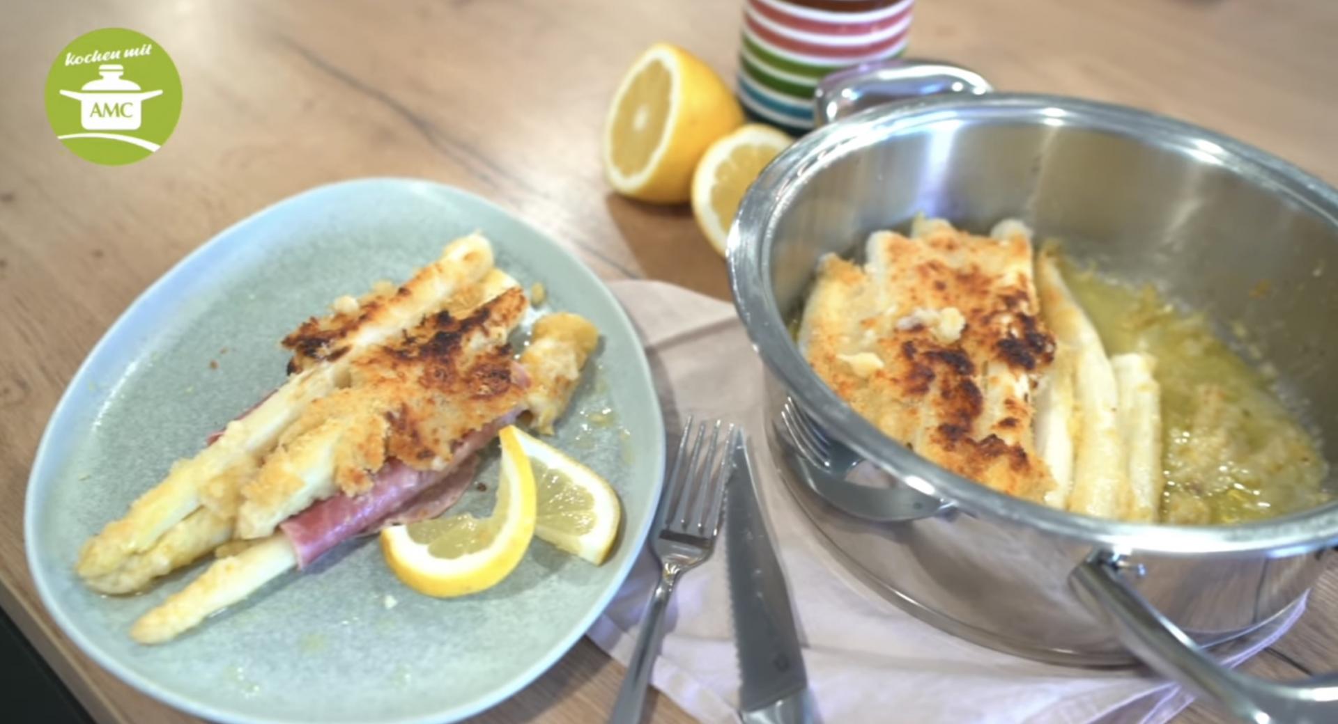 Gebackener Spargel in Zitronenbutter