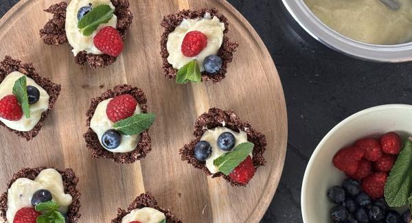 Müslinester mit Puddingfüllung