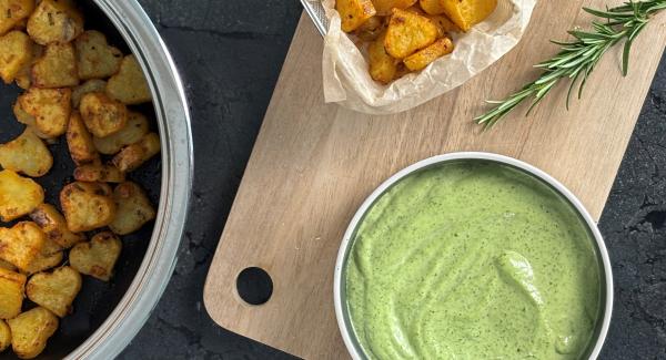 Kartoffelherzen mit Bärlauch-Mayonnaise