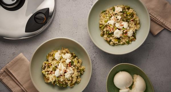 Risotto mit gebratenem Spargel
