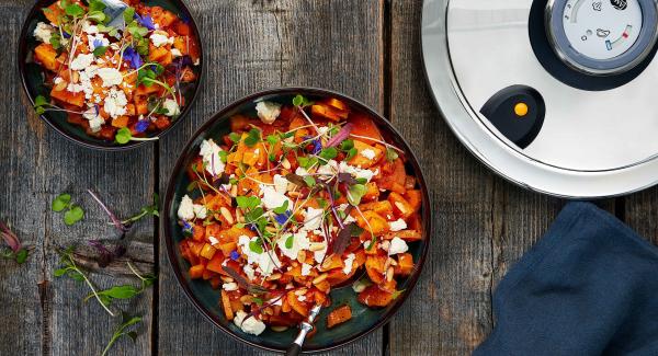 Lauwarmer Kürbissalat