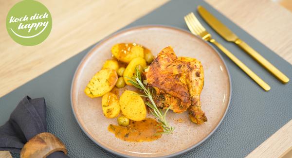 Backhähnchen mit Kartoffeln