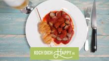Currywurst mit Tornado Kartoffel