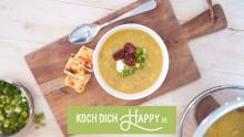 Erbsensuppe mit Pfannenbrot