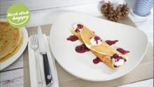 Crêpes mit Vanille Pudding