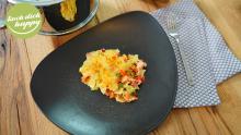 Bunter Nudelauflauf mit Lachs