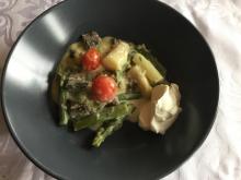 Spargel-Ragout mit Morcheln
