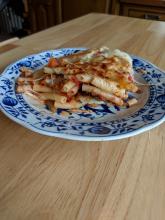 Nudelauflauf mit Fischstäbchen