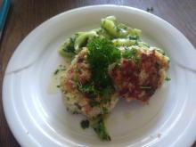 Fisch - Pflanzerl "Doria" mit Schmorgurken