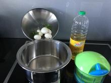 Pilze an grüner Sauce