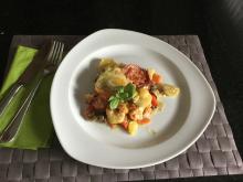 Gemüse-Kartoffel-Champignons-Gratin mit Ei „Gourmet“