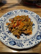 Mariniertes Schweinefleisch ala Suey