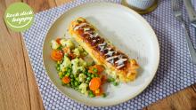 gebackener Lachs in Blätterteig