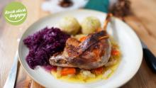 gebackene Gänsekeulen