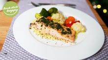 Gemüse mit Lachfilet