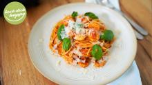 Spaghetti mit Garnelen