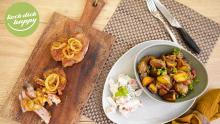 Bratkartoffeln und Steak