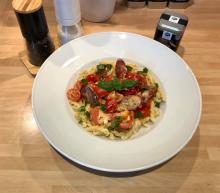 Cremige Chorizo-Nudeln mit Feta