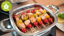 Gegrillte Lachsspieße