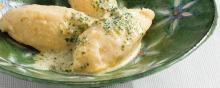 Dill-Topfennockerl mit Frischkäsesauce