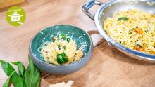Pasta mit Bärlauch und Garnelen