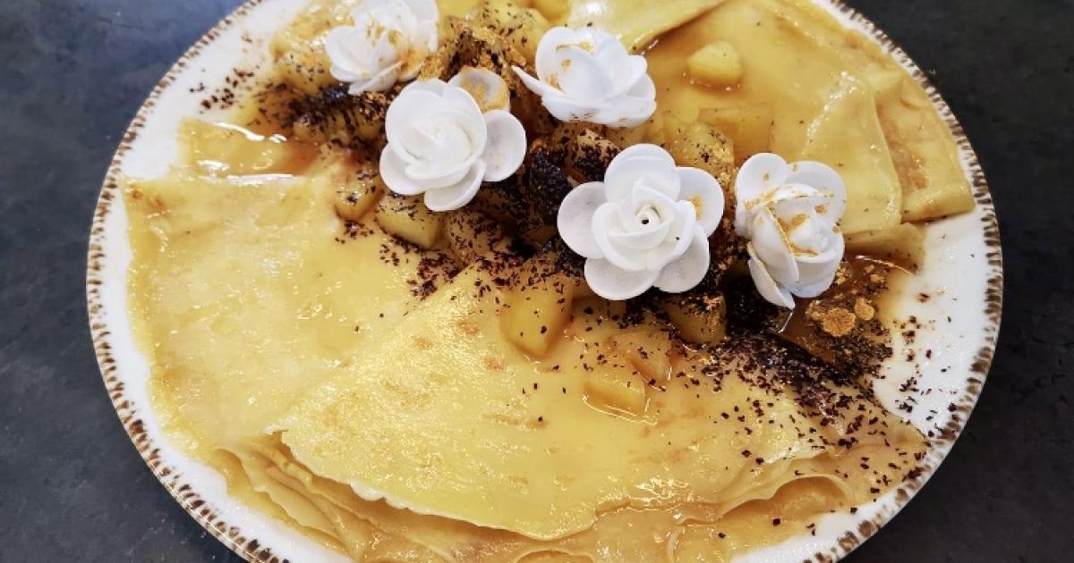 Crêpes mit Apfel und Calvados